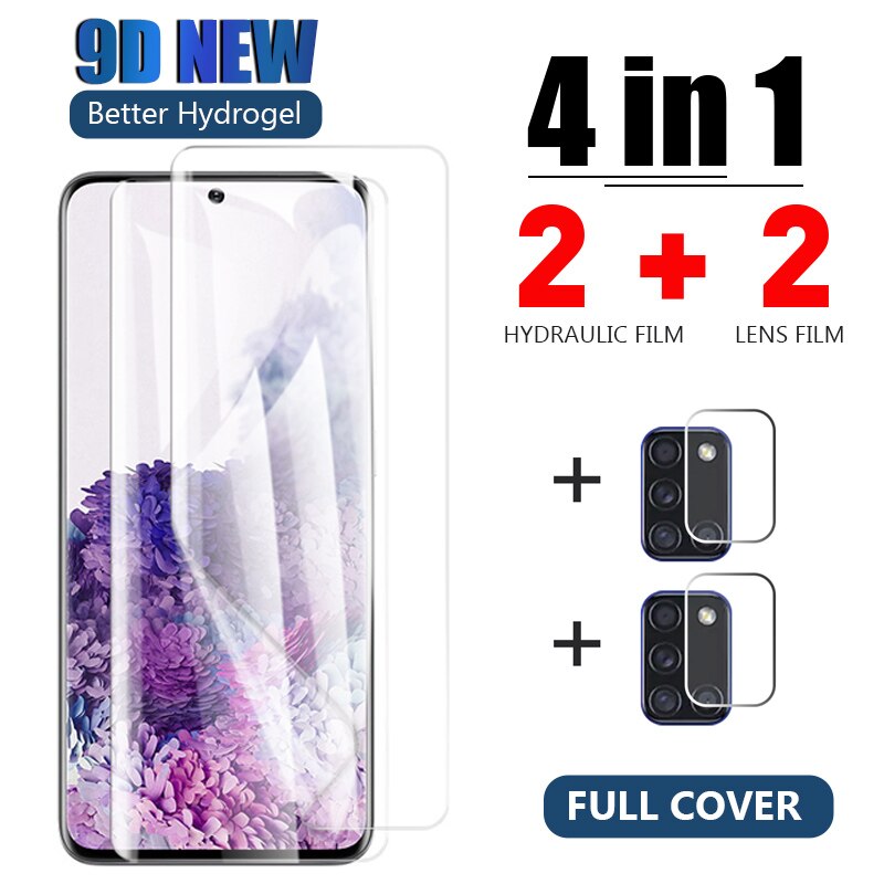 Pellicola protettiva 4in1 Hydrogel per Samsung S21 Ultra S10 Plus S10E Lite pellicola salvaschermo per Samsung S20 Plus Note 20 Ultra 10 FE