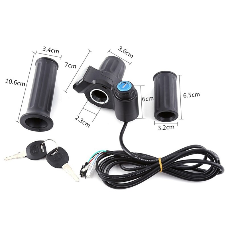 Electric Bike Switch Half Wrist Throttle Grip with Led Display