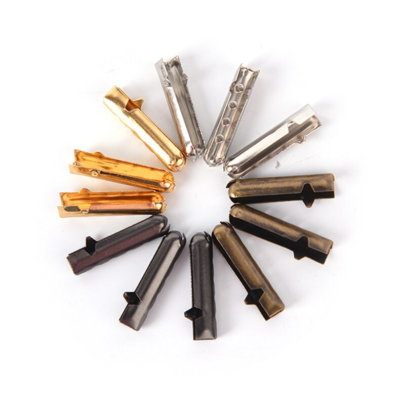 10 Uds herretes de Metal DIY cordones de zapatos reparación Cordón de zapato puntas de repuesto cabeza herramienta al aire libre