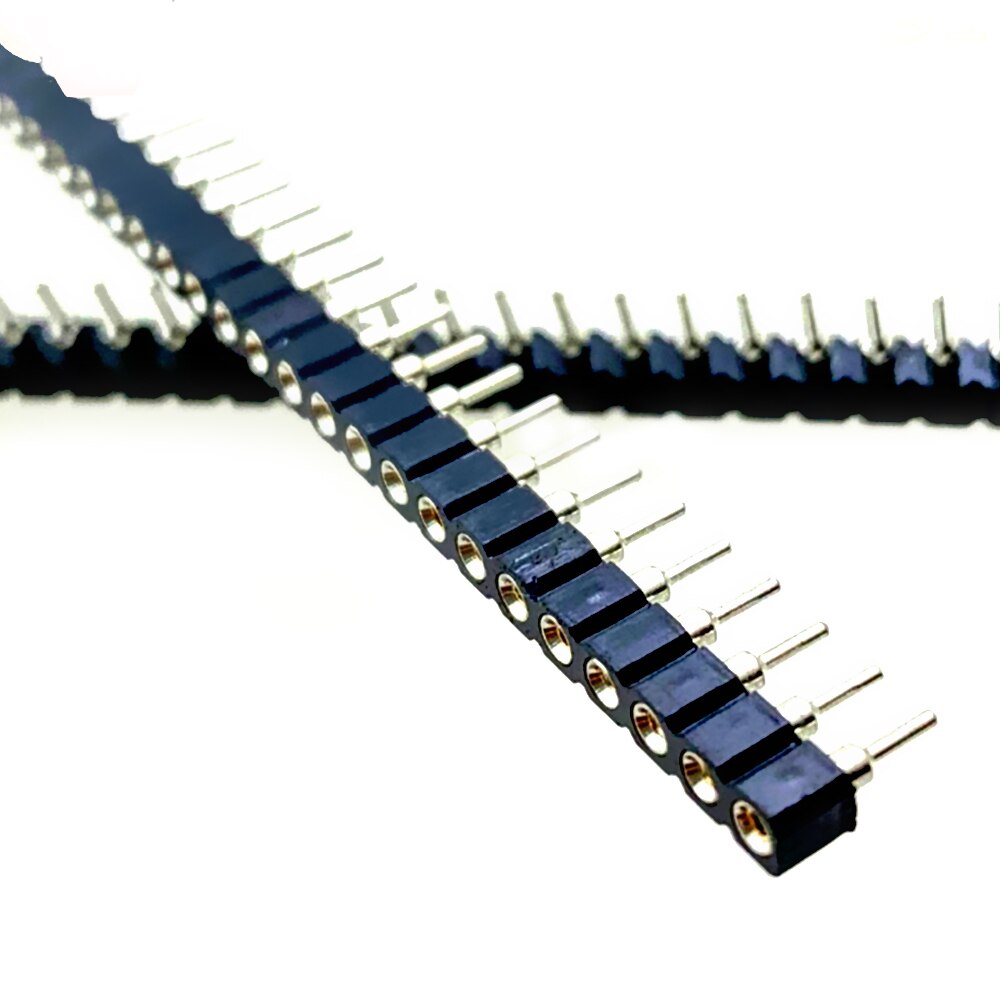 10Pcs 2.54Mm 1x40Pin Strip Tin Pcb Panel Ic Breakable Ronde Vrouwelijke Pin Header Connector1