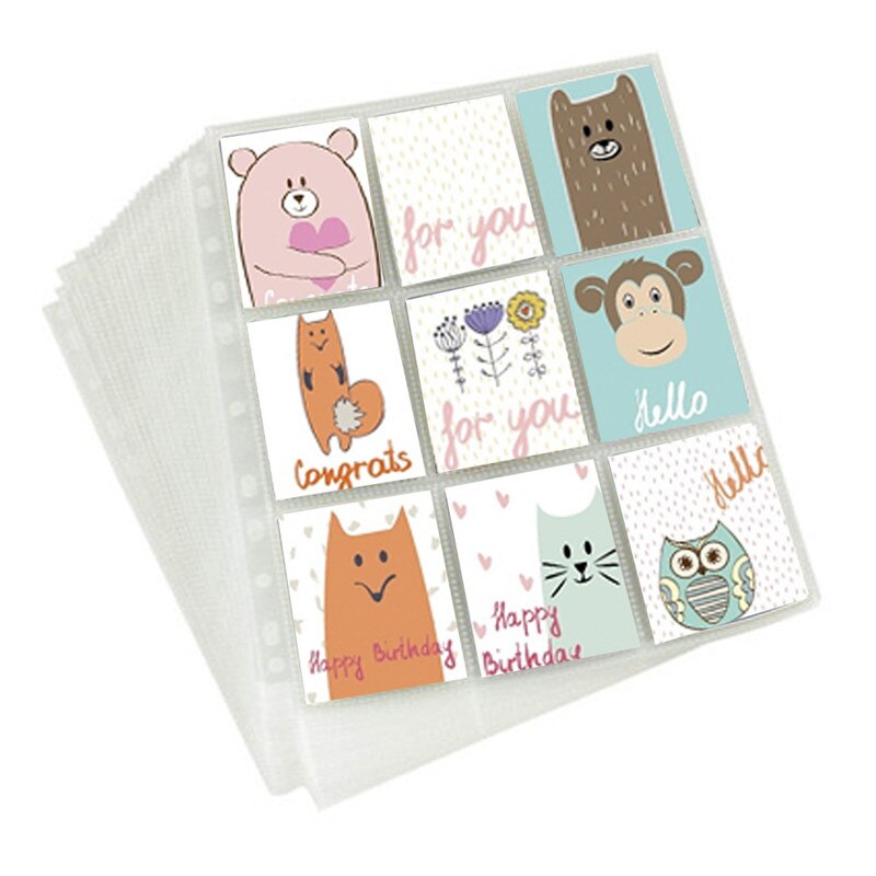 5/10/20Pcs Trading Card Sleeves Storage Wallets Album Pages Collection Coin Holders Wallets Sleeves Photo Albums