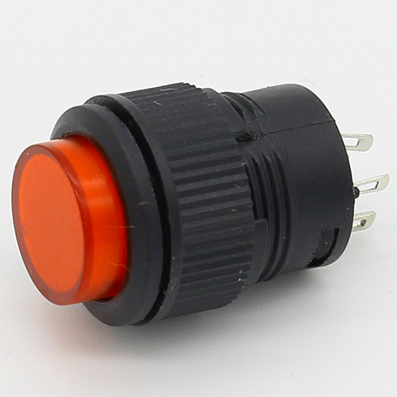 16mm Self-locking push button switch with LED ON-OFF