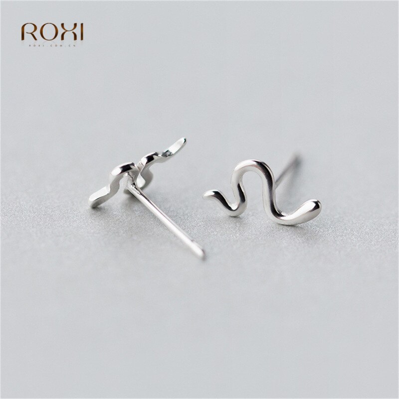 ROXI anti-allergia Serpente Orecchini con Perno per Le Donne 100% 925 Orecchini in Argento sterlina Fascino Animale ottavino Orecchino piercing pendientes