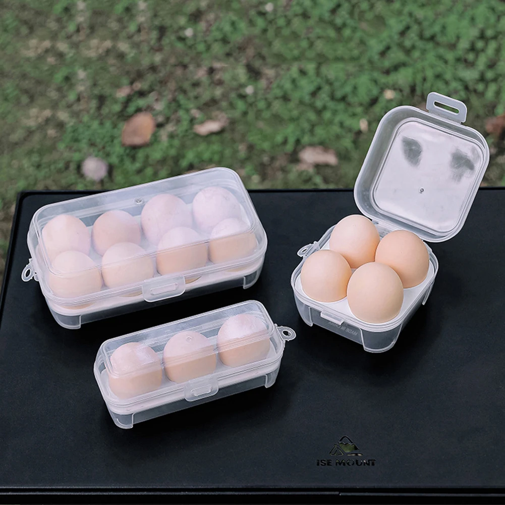 Draagbare Eieren Box Case Keuken Container Organizer voor Outdoor Camping Picknick Transparant 3/4/8 Roosters Eierhouder