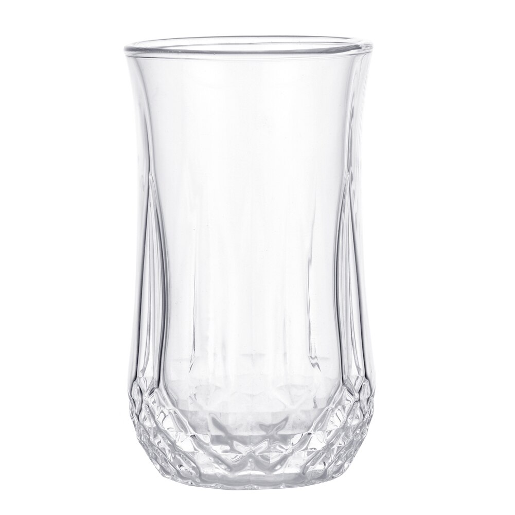Värmebeständig dubbelväggtransparent glas whisky cocktail ölglas tjock bas hushållsvatten glas kopp för kaffe mjölk te: B