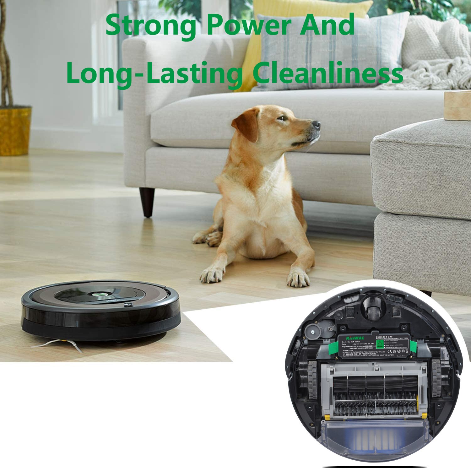 6000mAh Battery for Roomba 960 895 890 860 695 680 690 675 640 614