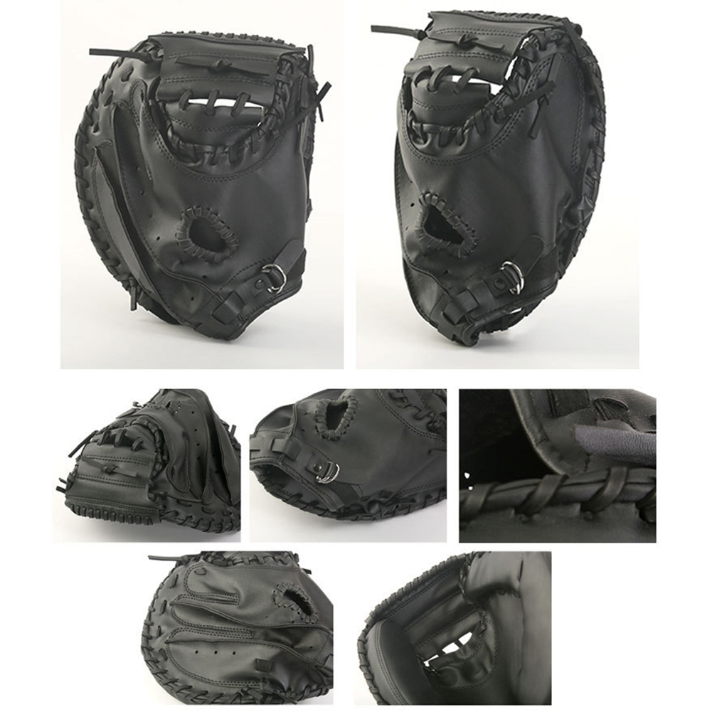 Honkbalhandschoen PU-leer Honkbal Softbal Catcher Dikker softbalhandschoen Slijtvaste Catcher Mitt voor jeugdvolwassenen Oefenen