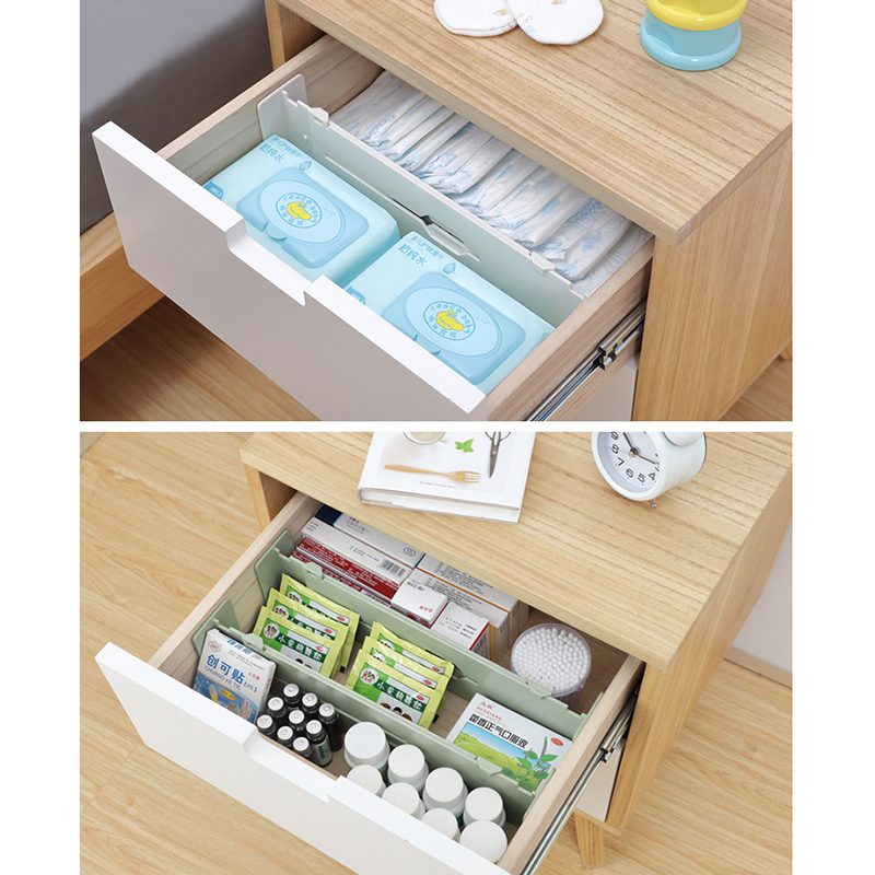 Drawer Dividers Organizers Adjustable Plastic Separators for Bedroom Bathroom Closet Kitchen XHC88