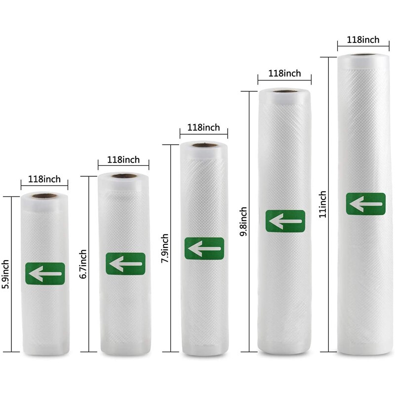 Portable Food Vacuum Sealer Packaging Machine Household Film Sealer Vacuum Packer Electric Food Vaccum Sealer: 5 Size Set / EU Plug