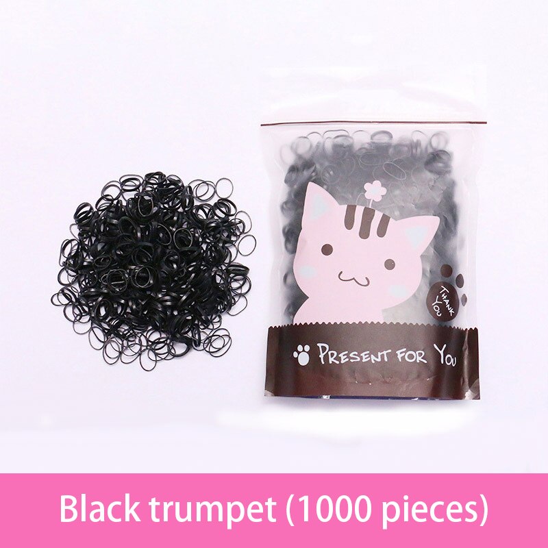 Kleurrijke Kinderen 1000 Wegwerp Kleine Elastiekjes Zal Niet Pijn Het Haar Styling Haar Accessoires Rubberen Band Styling: Hair ring 127-2