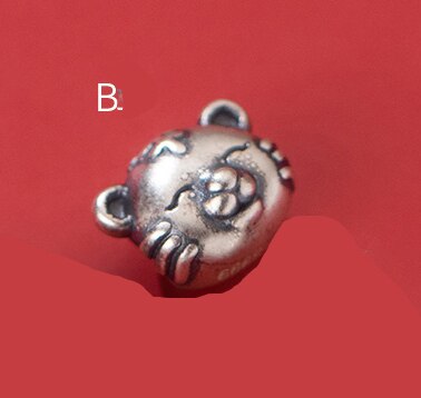 Meetsoft na moda s925 prata esterlina afligido tigre bebê encantos de diy feito à mão para animal ano pessoa transporte da gota: AY1680SB