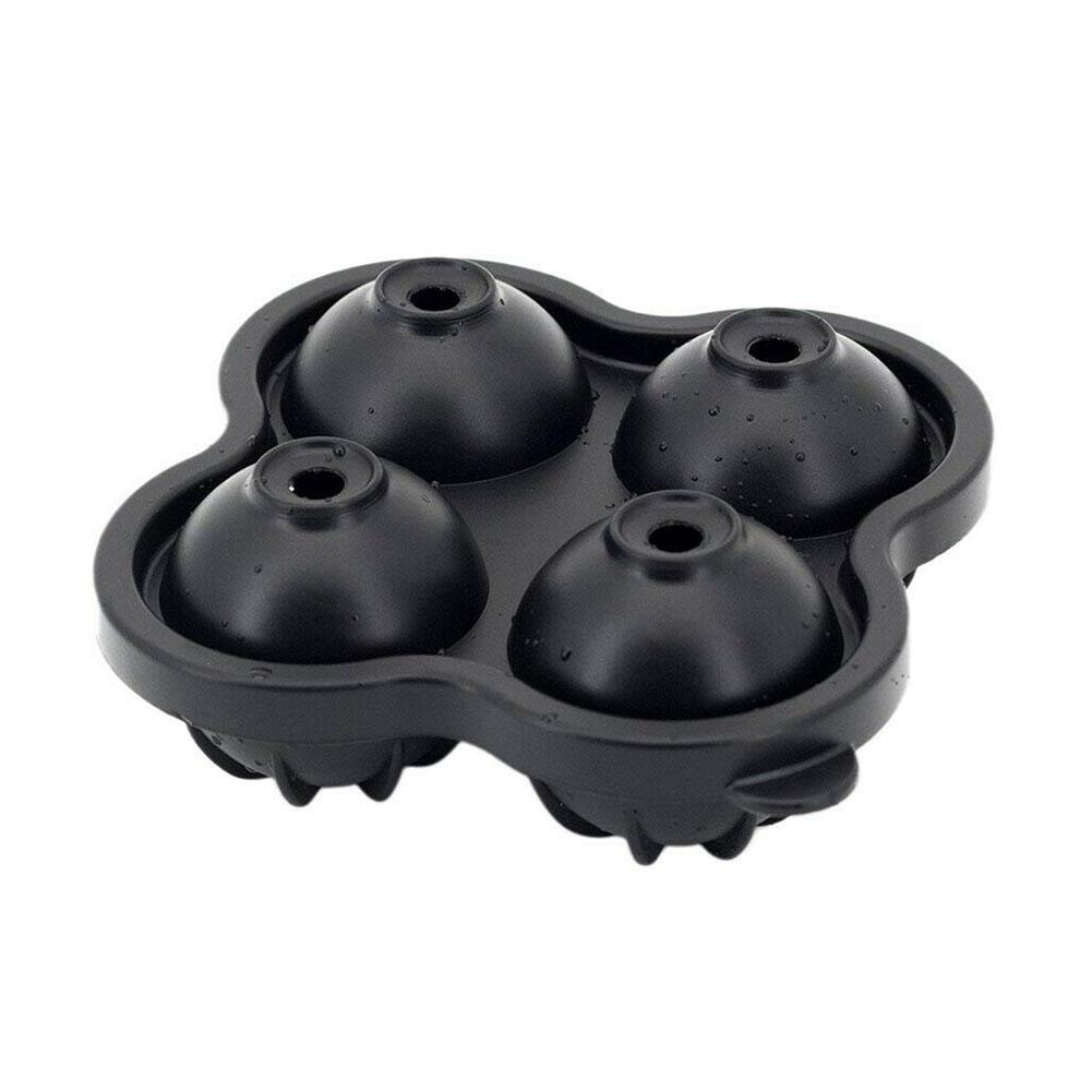 Spherical Ice Cube Tray 4 Cubes Silicone Ice Cube For Ice Maker With Cold Whiskey Cocktail Party Drink Lids mold Y7Y8