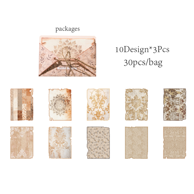 Mr. paper 6 stilar 30 ark/förpackning tunt pappersmaterial papper tankar om vinden serien gör-det-själv-handbok dekorativt bakpapper: Svart