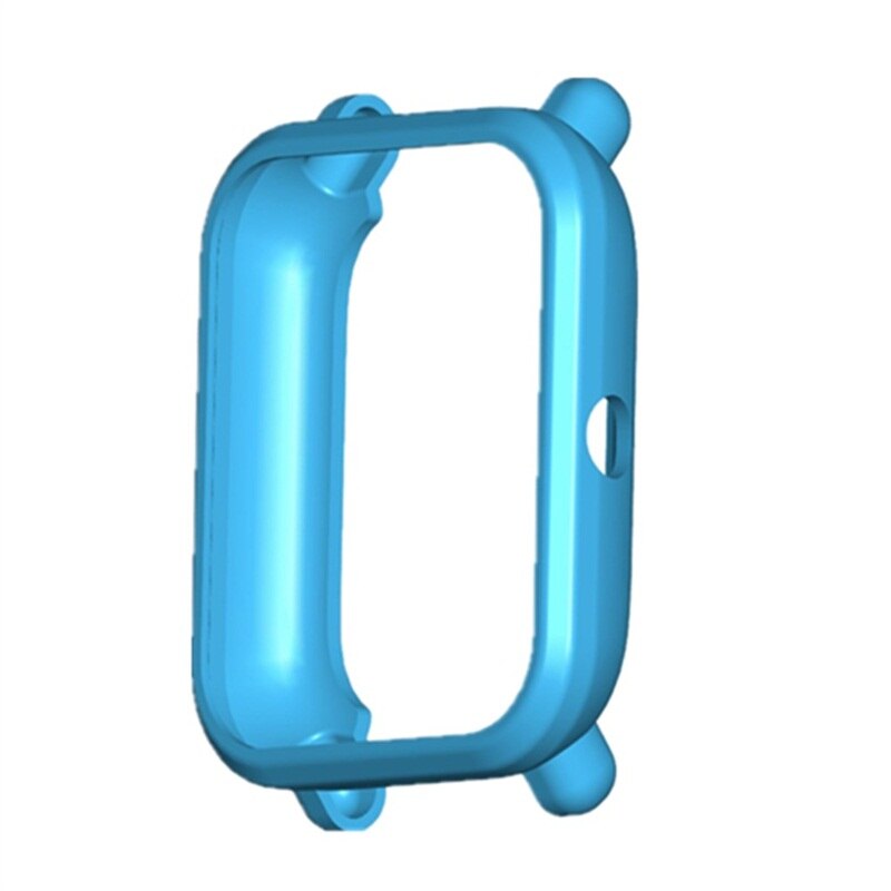 FIFATA TPU Protective Case Bumper For Xiaomi Amazfit Bip U / Bip / POP Smart Watch Cover Edge Frame Shell For Huami Amazfit BipU: Blue / Amazfit Bip U