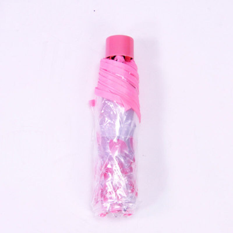 Parapluie romantique Transparent | Parapluie en fleurs de cerisier à trois plis pour femme, parapluie de cerise japonais coréen pour femme, parapluie d'art frais: pink