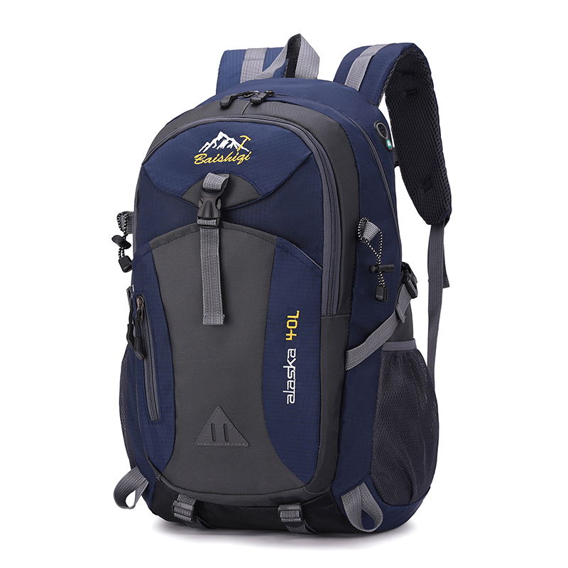 Men Backpack Nylon Waterproof Casual Outdoor Travel Backpack Ladies Hiking Camping Mountaineering Bag Youth Sports Bags: PURPLE