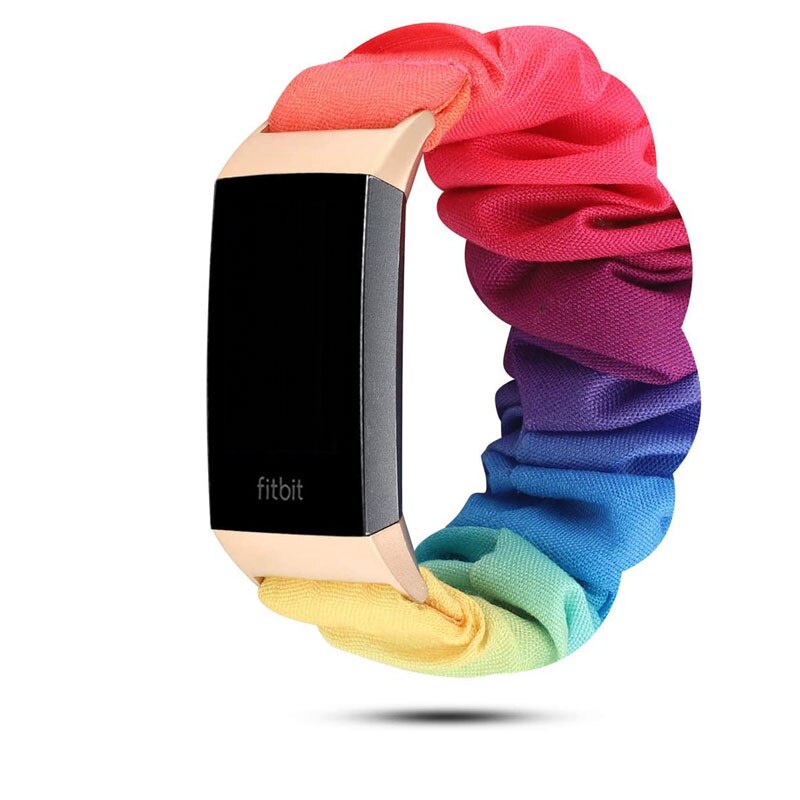 Scrunchies Elastic Strap For Fitbit Charge 4/Charge 3 Women Soft Leisure Fabric Replacement Bracelets For Fitbit Charge4 Correa