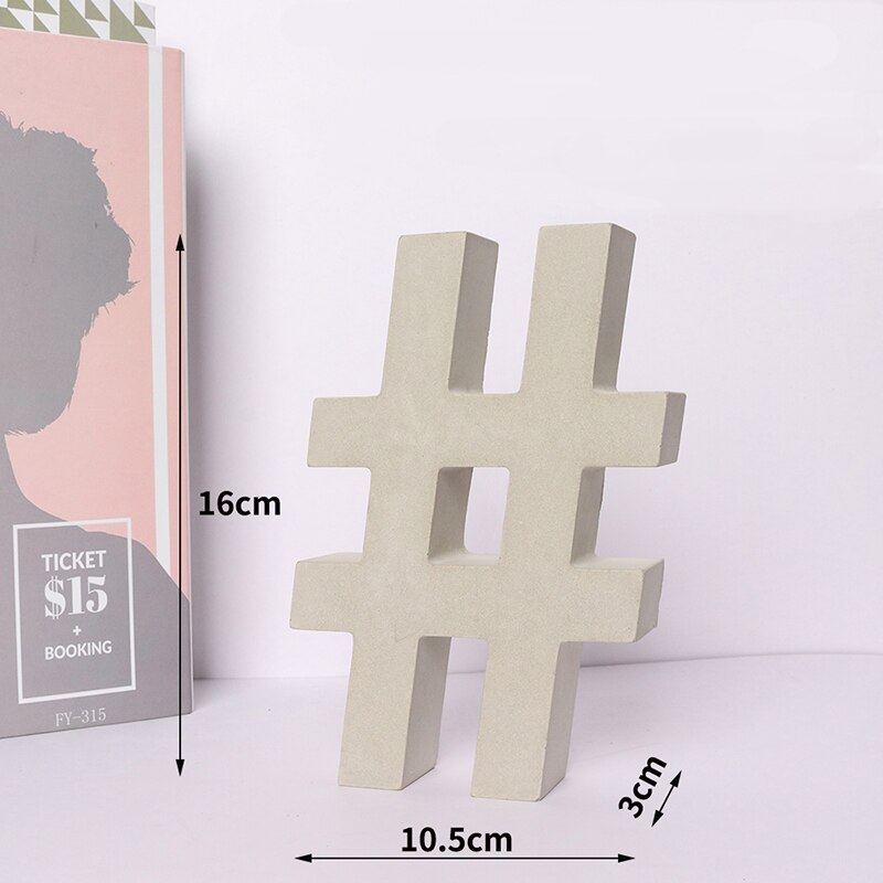 Cement symbol silicone mold symbol letter combination furniture cement decoration mold shop name alphanumeric combination mold: Light green