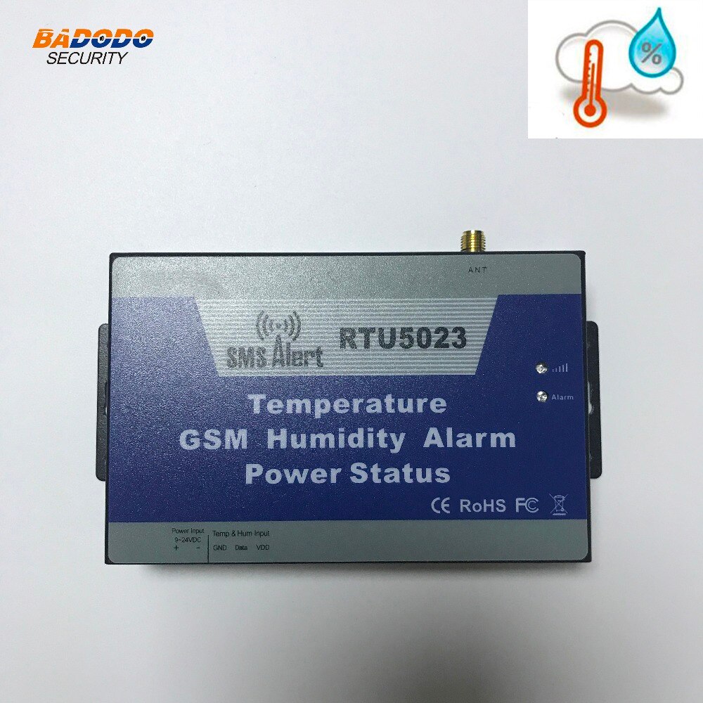RTU5023 GSM Temperatuur Vochtigheid Omgeving Alarm Power Status, temperatuur/vochtigheid/power status monitoring, SMS Alert