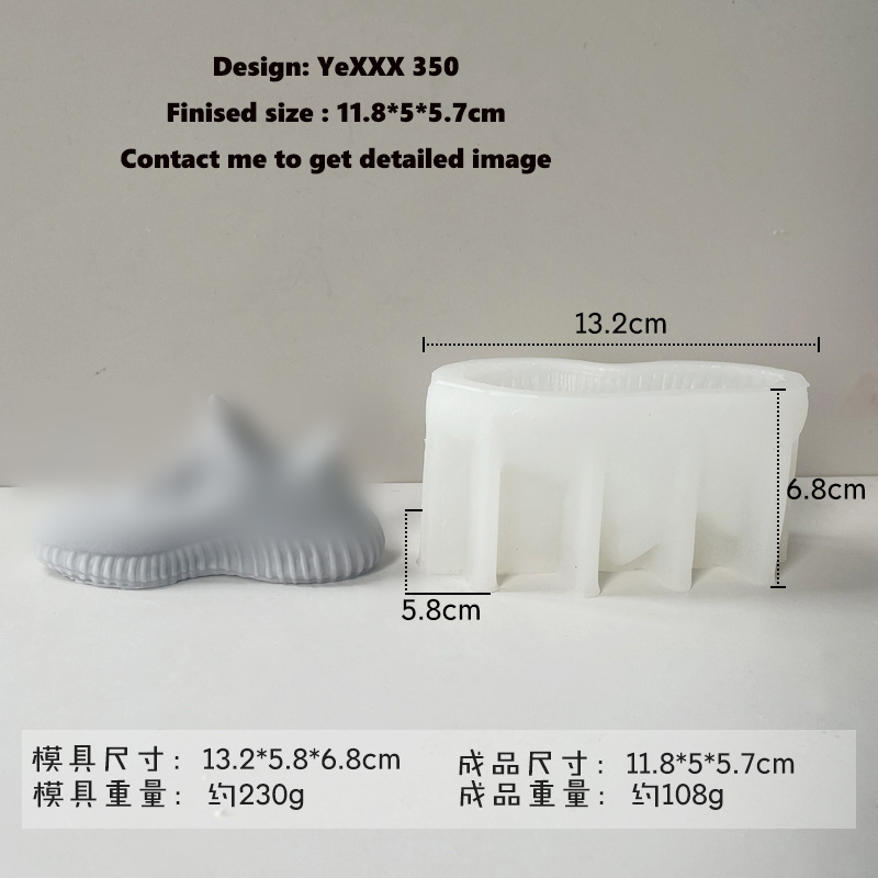 Sneaker Silicone Molds for Candles, Basketball Shoes Logo, Concrete Decor Mould, Homemade Candle, Candle Making: Dark Khaki