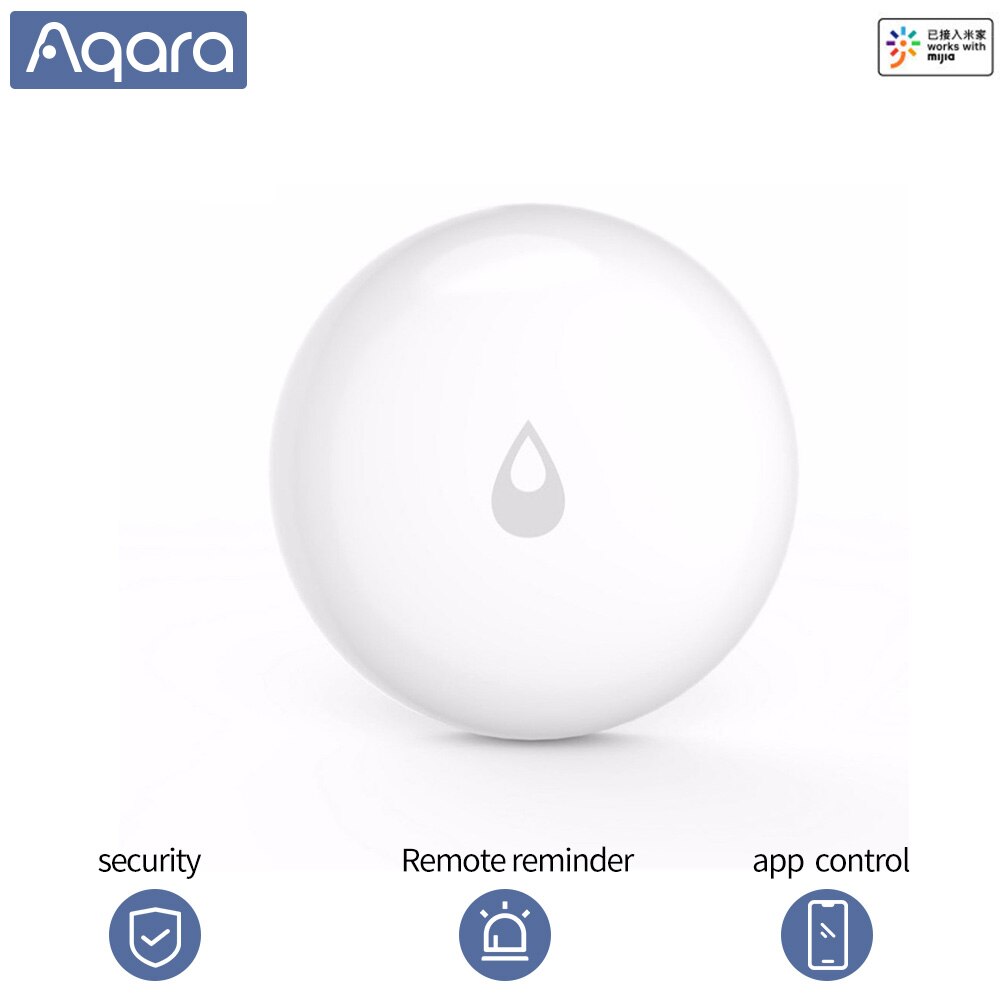 Aqara vandføler alarm vandtæt fugtighed lækage neddypning nedsænkende sensor fjernalarm sikkerhed app til xiaomi smarte hjemmekit: 1 stk