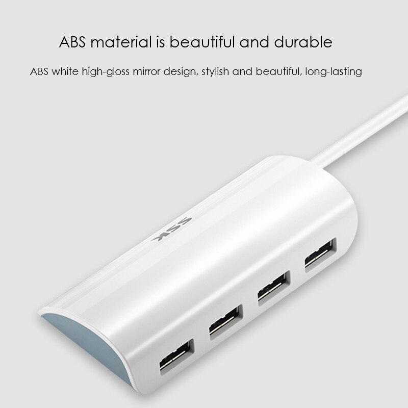 Ssk Een Voor Vier USB3.0 Hub Multi-Functie Met Voeding Ondersteuning Systeem: windows 98/Me/2000/Xp/Vsta/8 Mac OS10.9 Of Hoger