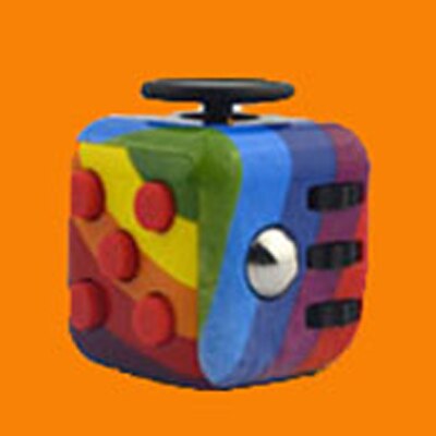 Hand Cube For Anxiety Relief Focus Kids 6 Sides Magic Button Anti Stress Cube Vinyl Desk Spinner Toys 3.3cm Relaxation: 1