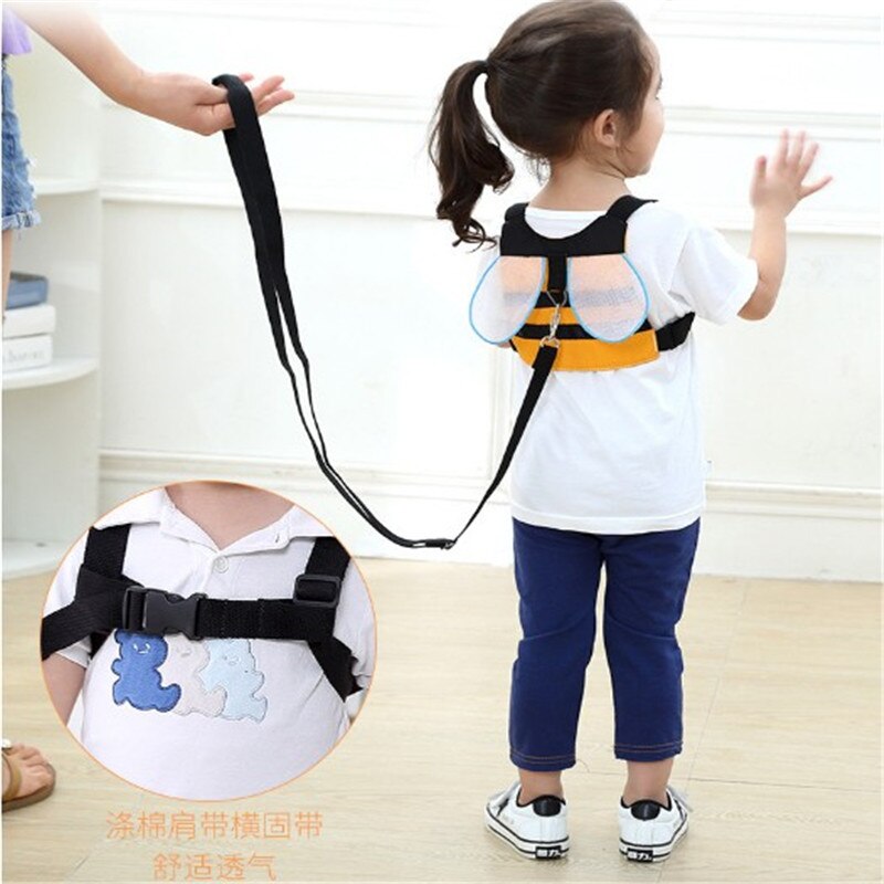1.5m kävelijän turvallisuus anti-kadonnut lasten valjaat kävelyhihnat lasten vauvan kävelylenkki ranneke siivellinen taaperovyö