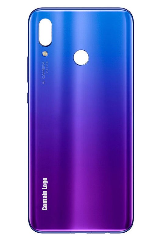 Funda trasera para Huawei Nova 3, carcasa de batería, reemplazo: IrisPurple No Lens