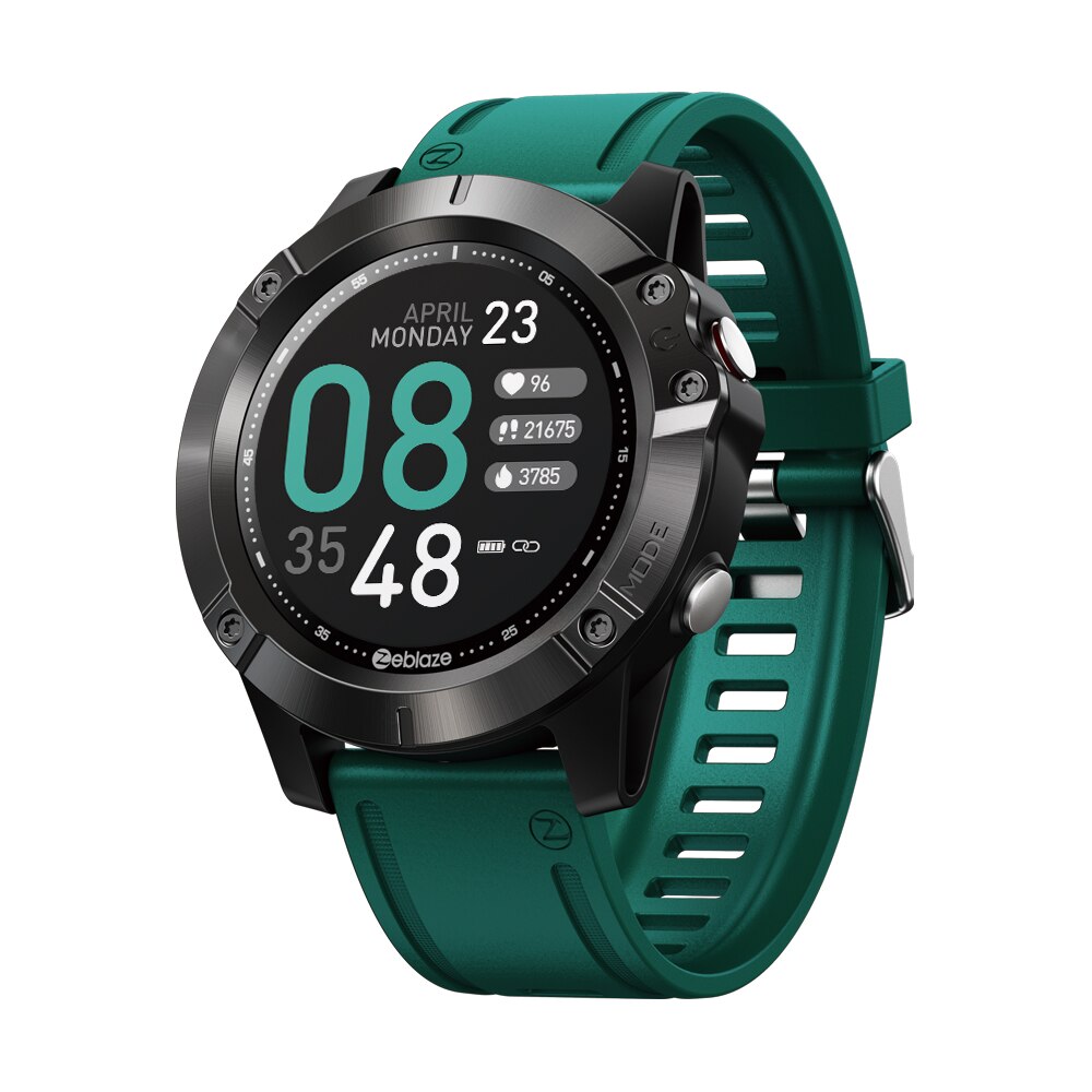 Zeblaze VIBE 6 montre intelligente Bluetooth Smartwatch lecteur de musique recevoir/faire appel fréquence cardiaque 25 jours batterie vie Sport montre: green