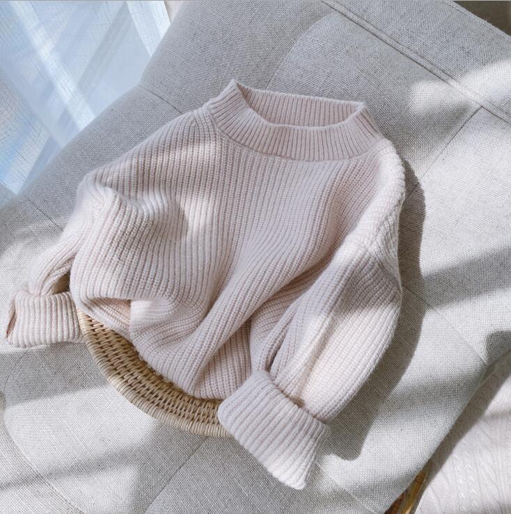 Girls Boys Knitted Sweaters Autumn Winter Full Sleeve Kids Pullover Sweater 0-6 Years QV890