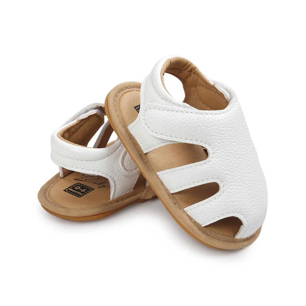 Børn baby børn drenge piger sko skridsikker sandal småbørn nyfødt infantil sandalerb til first walkers blød sål skridsikker: Hvid / 7-12 måneder