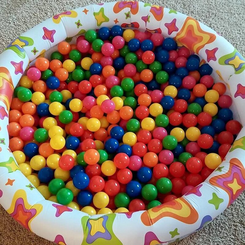 100/200pcs Eco-Friendly Colorful Sfera di Plastica Giocattoli Morbido Palle Oceano per La Piscina Del Bambino di Nuotata Pit Giocattolo Lo Stress sfera di aria di Sport Esterno