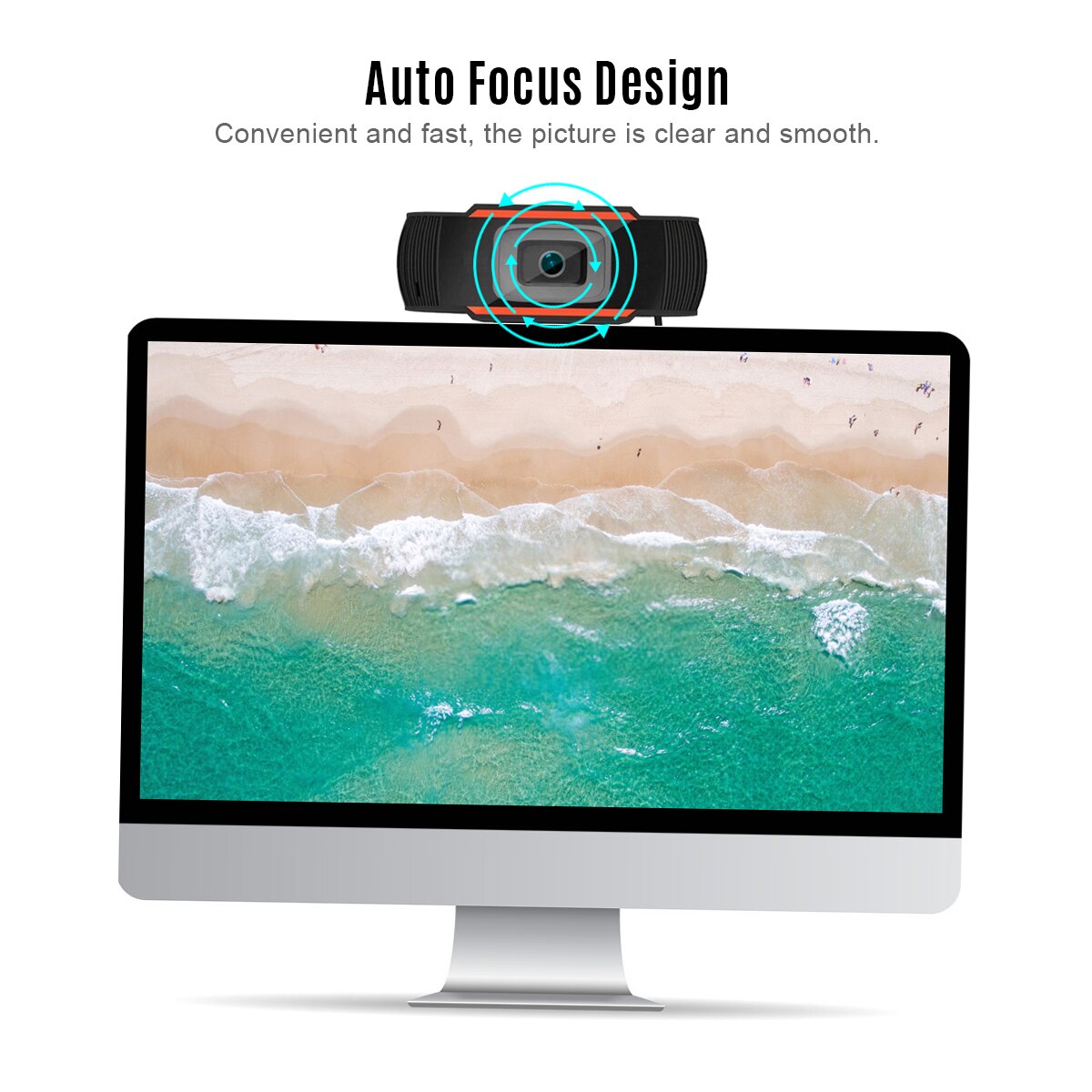 【Flash】720/1080P Full HD Webcam Video Conference Camera Computers Camera with Microphone USB Plug&amp;Play for Live Webcasting