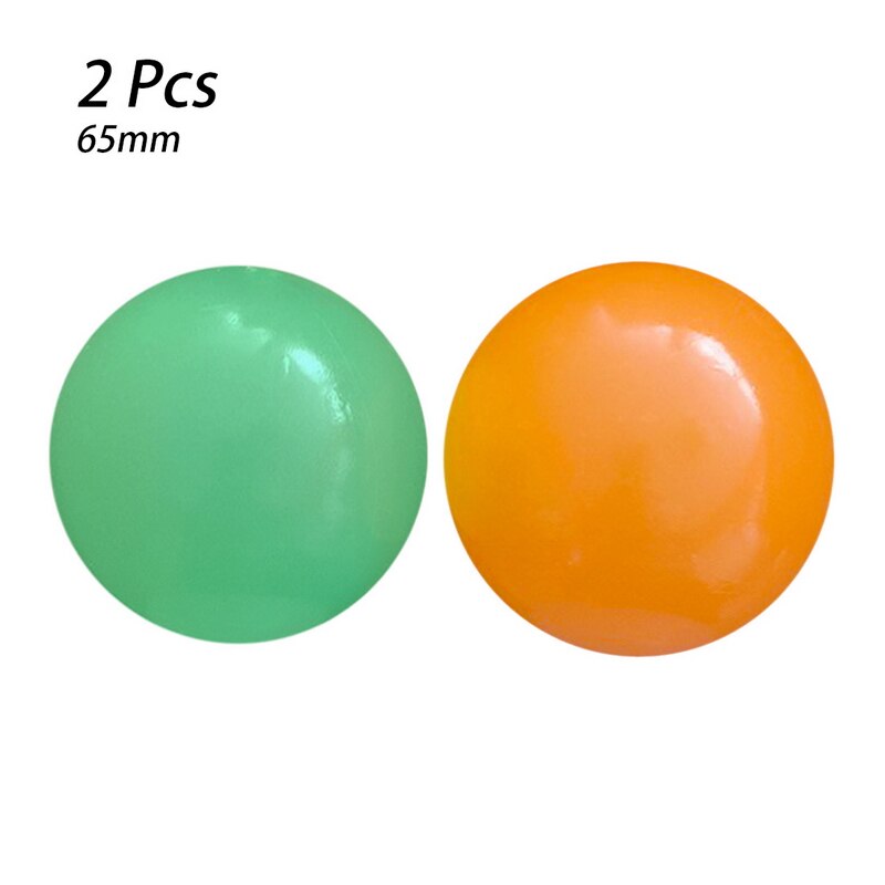 Stick Wall Ball Stress Relief Ceiling Balls Squash Ball Globbles Decompression Toy Sticky Target Ballceiling Light Ball: 2Pcs Mix 6.5cm D