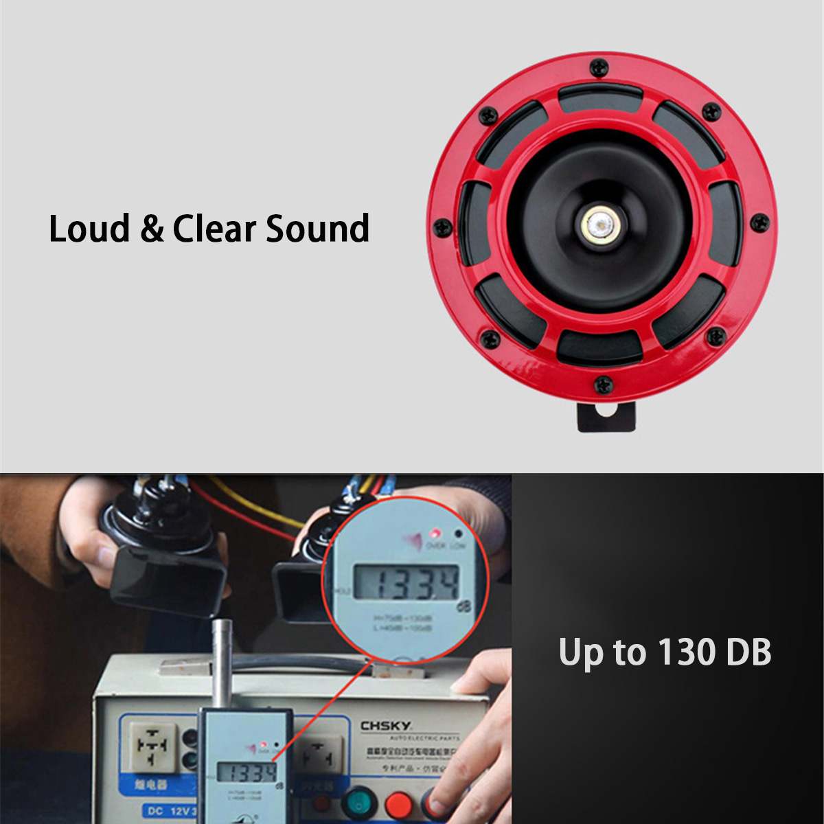 108-130db Loud 12V Universal Black Waterproof Electric Snail Horn Air Horn Treble Bass Sound For Car Motorcycle Truck Boat