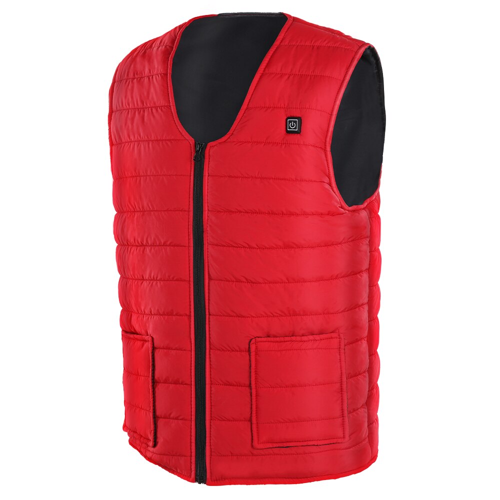 L -5xl elektrisch vest verwarmd usb thermisch 5 verwarmingszones bodywarmer 3 kleuren warmhouden winter verwarmd kussen fysiotherapie: Rood / Ik