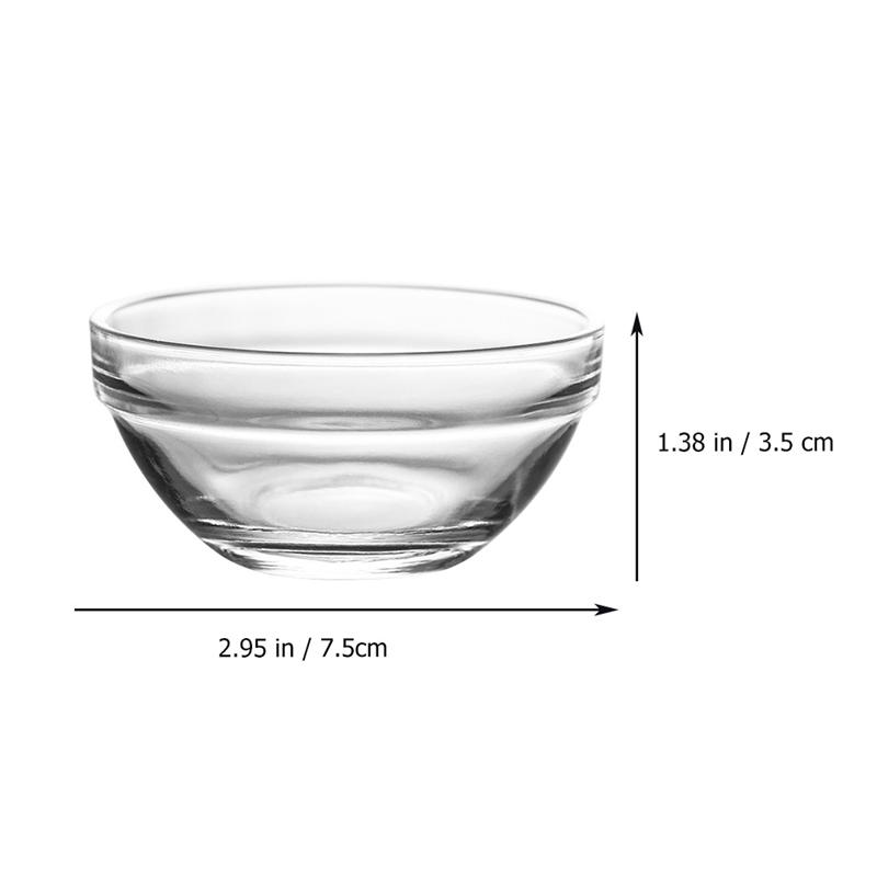 12Pcs Lead-Free Glass Material Bowls Pudding Jelly Glass Bowls Cake Molds Pudding Jelly Glass Bowl Cake Mould