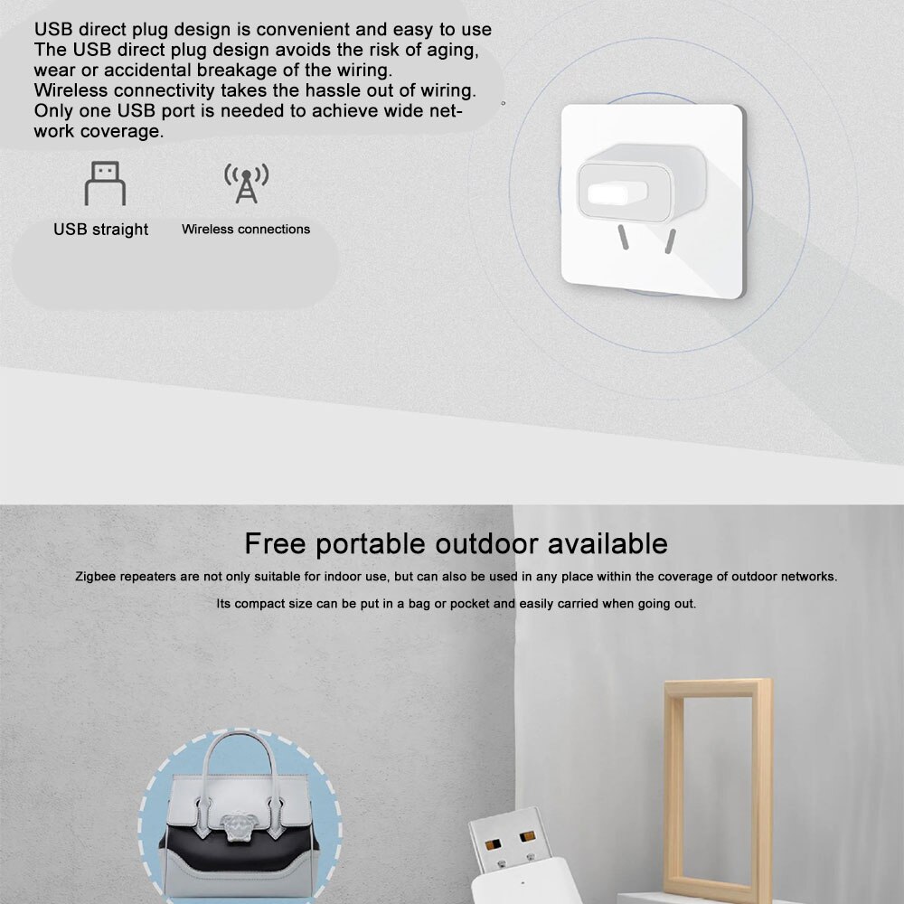 Zigbee – répéteur de Signal Usb Portable, amplificateur de Signal domestique pour appareils Tuya Zigbee, prolongateur universel de routeur Wifi