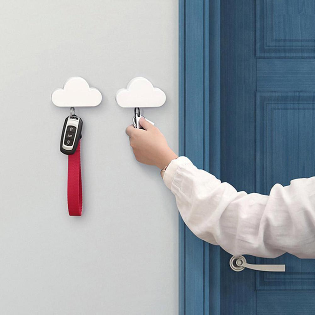 1Pc Leuke Cloud Vorm Magnetische Sleutel Haak Creatieve Huis Muur Hangers Holder Decor