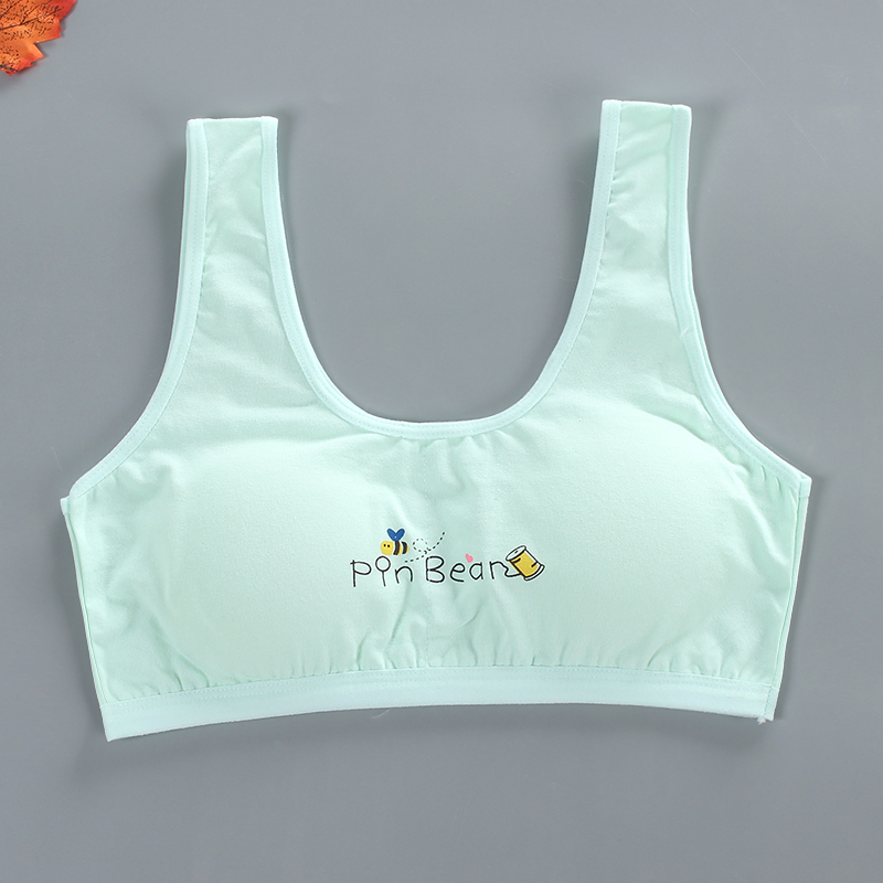 Jenter bh undertøy låve tenåringetone tenåringe ung sport bomull/spandex stor jente bh 12-18y trening trådløs: Lv