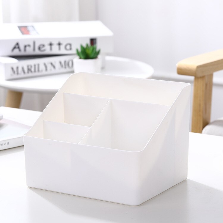 Desk Office Organizer Storage Holder Remote Control Organizer Plastic Desktop Clutter Sorting Box School Living Room Supplies: SNH-0009-4