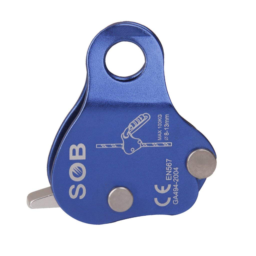 7 x 7.7 cm 24 kN Pulley Aluminum Climbing Rope Blocker Grab Climbing Rope For Outdoor Climbing/Mountaineering etc