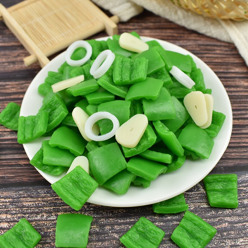 Simulation Food Artificial Vegetables Pepper Ham Sausage Sliced Garlic Squid Ring Model Vegetables Food Slice Party Decor Prop