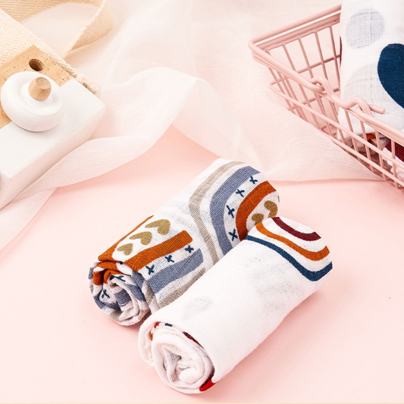 Mousseline Bandana Kwijlen Slabbetjes Voor Baby Meisjes &amp; Jongens Unisex Kinderziektes Bib Sjaal Bib Nordic Afternoon/Kasteel/Retro keer/Rainbo