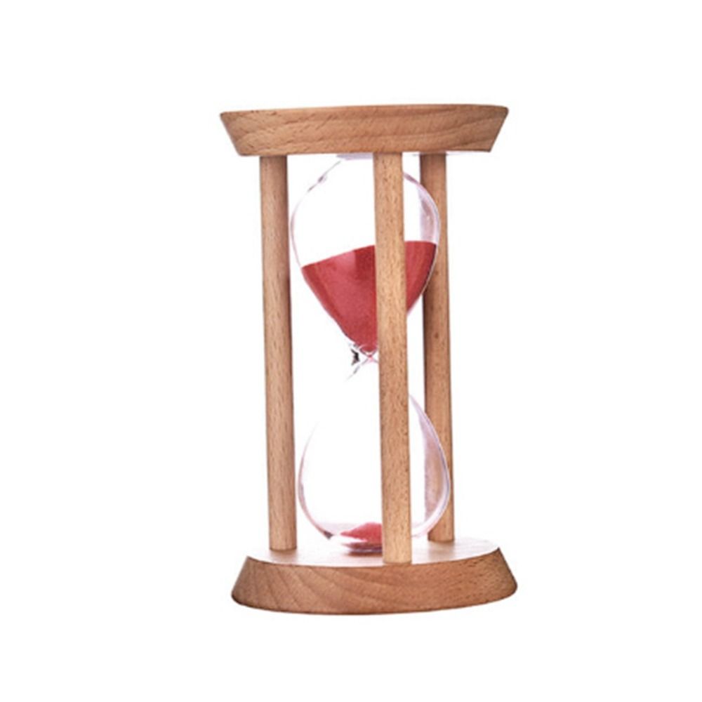 Langlebige, stabile Verbindung, Holz-Sanduhr, Holz, 1/3/5 Minuten, runde Sanduhr-Timer, 5 Farben, keine Verformung, Küche: Gold / 1 min
