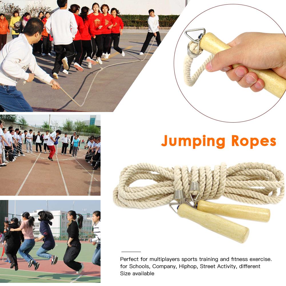 1PC skipping Sports Skipping Rope Practice Speed Jump Wood Grip Handle Children Adult Group Jumping Training 5M or 10M