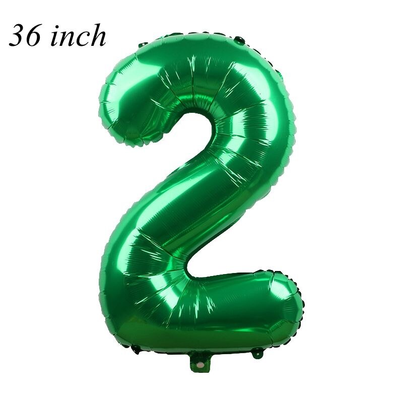 1 Set Of Farm Green Theme Engineering Car Happy Birthday Banner Tractor Party Decoration Truck Excavator Balloon Cake Topper: 36 inch dark green 2