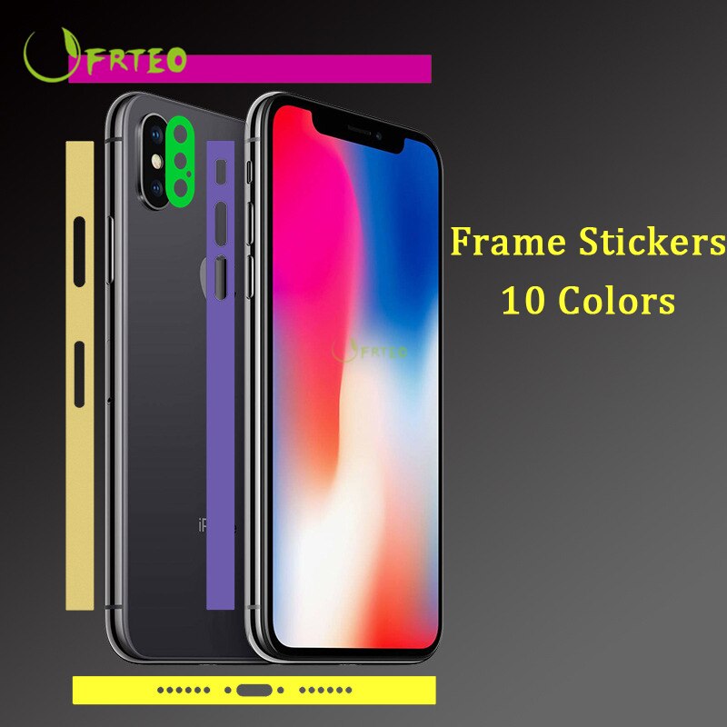 Kleurrijke Ijs Film Krasvast Slip Edge Bumper Sticker Voor iPhone X XS MAX XR XS 8 8Plus Sides Deel film Skin Lijm Sticker