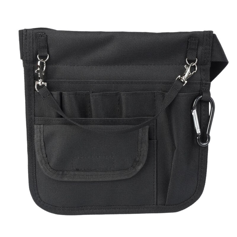 Verpleging Tas, Verpleegkundige Fanny Pack, Riem Utility Kit, Verpleging Gereedschap Pocket Organizer, verpleegkundige Taille Pouch Hip Bag: Black